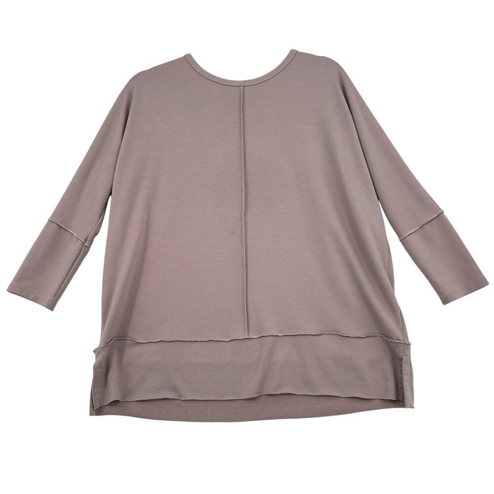 Spanx Sweatshirt Womens Size S Oat Beige Oversized Perfect Length Dolman Sleeve